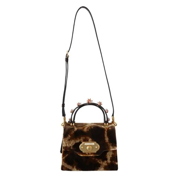 Dolce & Gabbana Elegant Giraffe Pattern Welcome Bag with